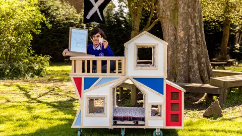 Brandon with his winning design